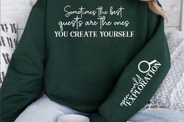 Sometimes the best quests are the ones you create yourself Sleeve SVG Design Online Hot Sale - Image 3