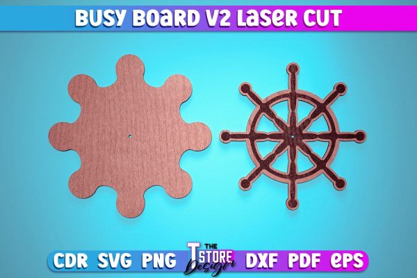 Busy Board Laser Cut | Baby Game Laser Cut SVG Design | CNC Files v.2 Fashion - Image 5
