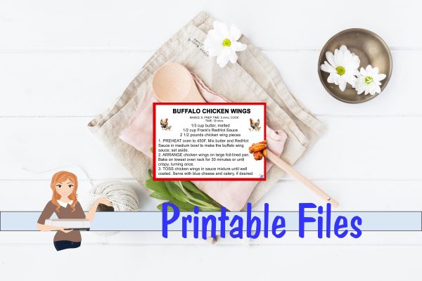 Buffalo Chicken Dip and Buffalo Wings Recipe Cards Supply - Image 2