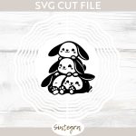Easter Bunnies v1 Pile SVG Cut File For Cheap - Image 3