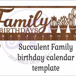 Succulents Calendar set SVG laser cut file For Cheap - Image 3