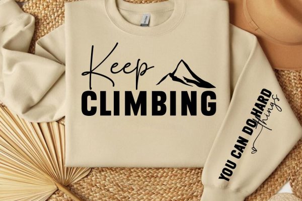 keep climbing Sleeve SVG Design Discount - Image 2