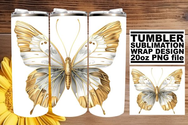 Butterfly Bliss: Sublimation Tumbler Wrap for 20oz Cups Online Hot Sale