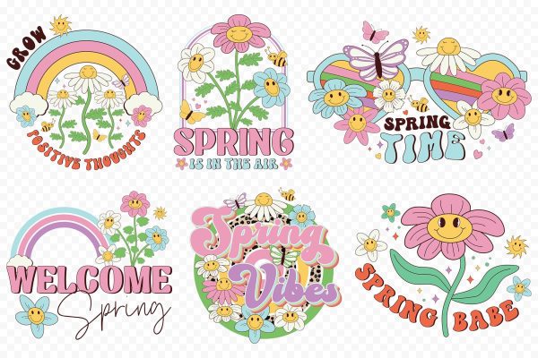 Retro Spring PNG Sublimation Bundle Fashion - Image 2
