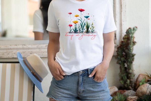 Keep on Growing - Flower Quote Sublimation For Cheap - Image 4