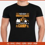 NEVER UNDERESTIMATE THE POWER OF A CAMP SVG PNG Craft Cut File Online now - Image 3