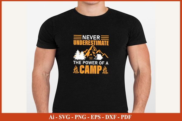 NEVER UNDERESTIMATE THE POWER OF A CAMP SVG PNG Craft Cut File Online now - Image 3