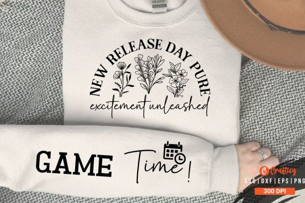 New release day pure excitement unleashed Sleeve SVG Design For Sale