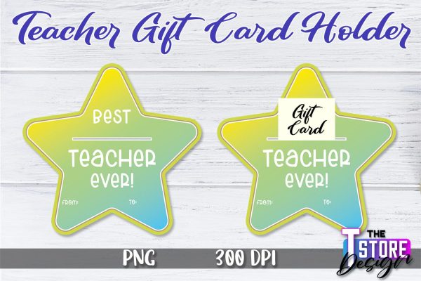 Teacher Gift Card Holder PNG Design | Teacher Gift Holder | School PNG For Cheap