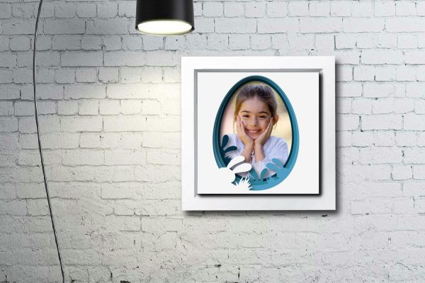 Easter 3D layered photo frame svg, dxf, eps, png Fashion - Image 3