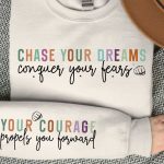 Chase your dreams conquer your fears Sleeve SVG Design Discount - Image 3