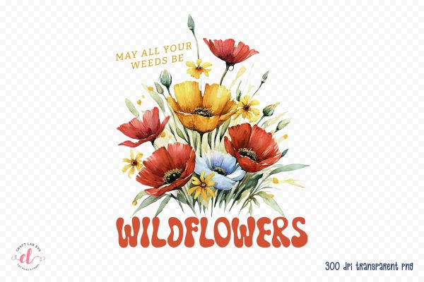 May All Your Weeds Be Wildflowers Sublimation Cheap