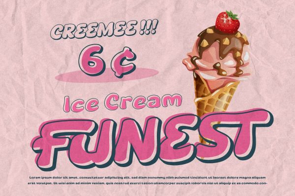 Likefu - Retro Display Font For Cheap - Image 5