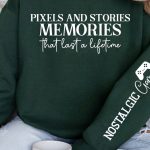 Pixels and stories memories that last a lifetime Sleeve SVG Design Supply - Image 3
