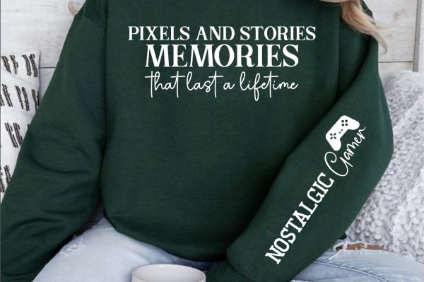 Pixels and stories memories that last a lifetime Sleeve SVG Design Supply - Image 3