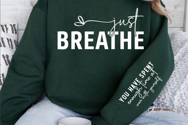 Just breathe Sleeve SVG Design Discount - Image 3