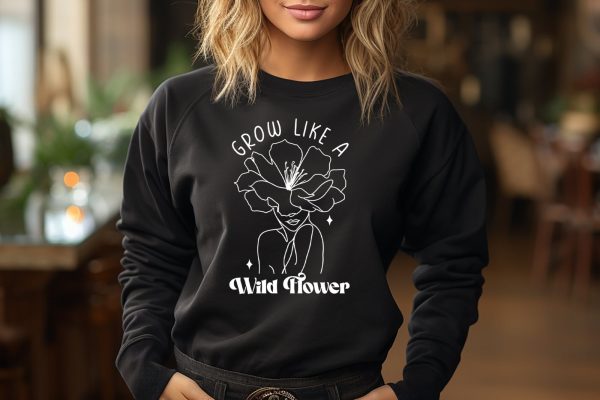 Grow Like a Wildflower, Flower Quote SVG Online now - Image 3