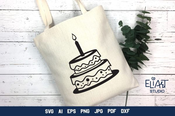 Birthday Cake PNG, Cake SVG Design. Fashion - Image 3