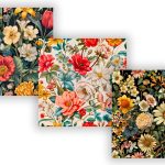 Digital Paper Vintage Floral Garden: Retro Charm, Vintage-Inspired Spring Flowers, Retro Pattern, Meticulously Crafted, Seamless Pattern Hot on Sale - Image 2