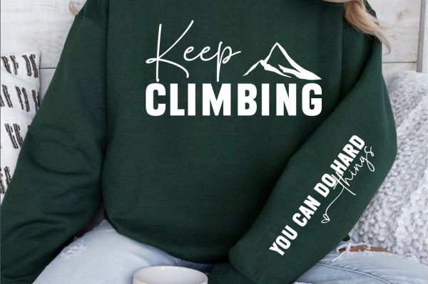 keep climbing Sleeve SVG Design Discount - Image 3