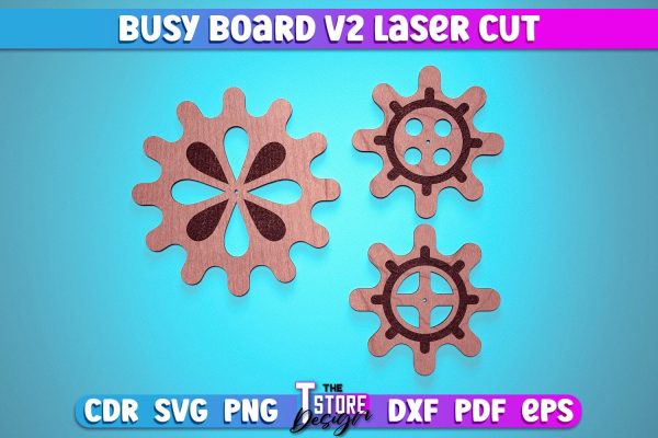 Busy Board Laser Cut | Baby Game Laser Cut SVG Design | CNC Files v.2 Fashion - Image 3