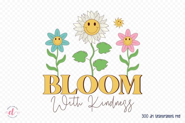 Bloom with Kindness - Retro Spring Sublimation Online Sale