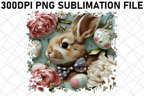 Happy Easter Bunny 3D Sublimation For Cheap