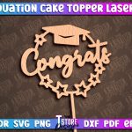 Graduation Cake Topper Laser Cut Bundle | Cake Topper Design | CNC File Fashion - Image 3