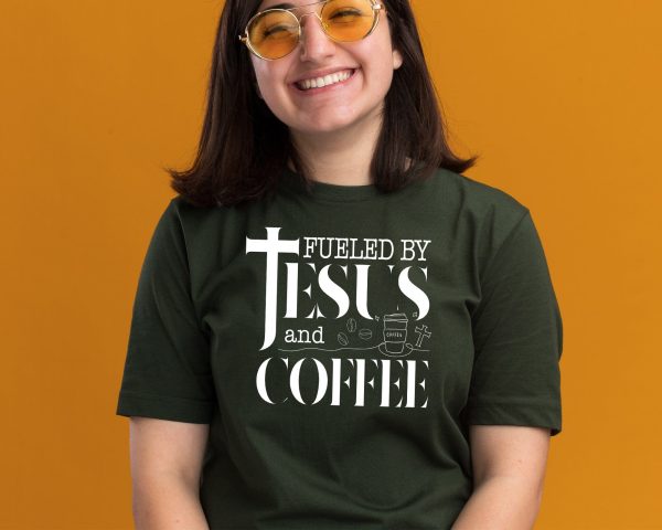 Fueled By Coffee Jesus Svg, Coffee Lover Gifts, Christian Coffee Mug, Jesus Loves You, But First Coffee Svg, Funny Coffee Shirts Online Sale - Image 3