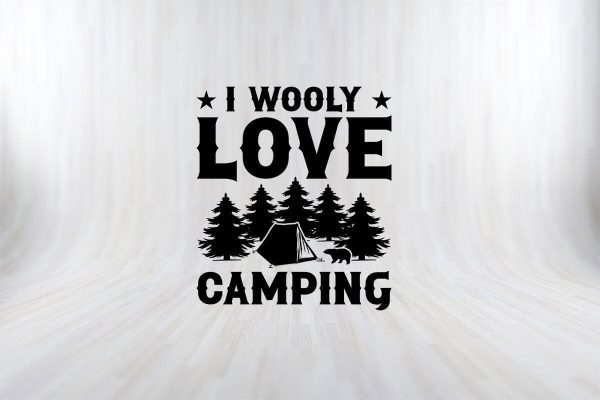 I WOOLY LOVE CAMPING SVG PNG Craft Cut File Hot on Sale
