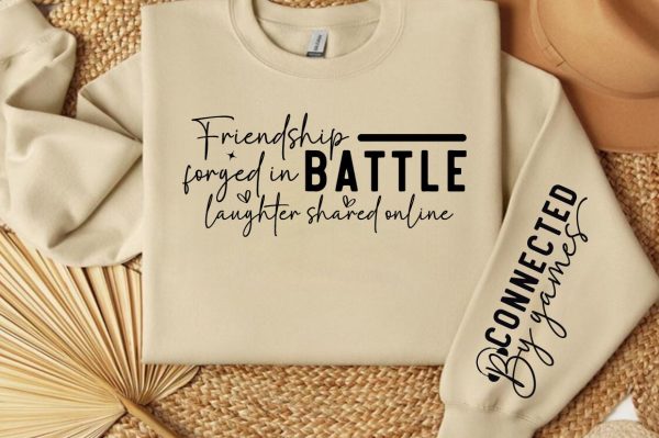 Friendship forged in battle Sleeve SVG Design Discount - Image 2