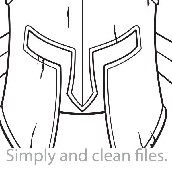 Ancient Spartan helmet (warrior) and crossed Spartan swords Fashion - Image 2