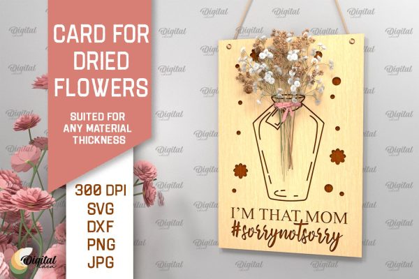 Cards For Dried Flowers SVG Bundle. Greeting Cards Laser Cut Online now - Image 5