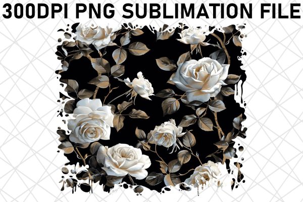 Radiant Blossom Sublimation Art, Floral Pattern PNG Design, Vibrant Flowers, Spring Delight Fashion