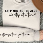 Keep moving forward one step at a time Sleeve SVG Design Hot on Sale - Image 3