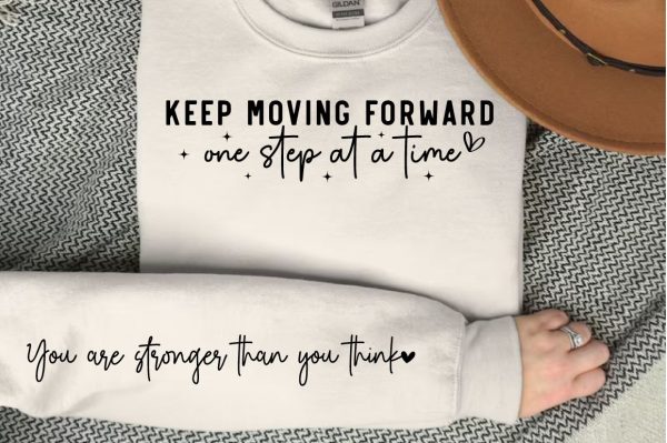 Keep moving forward one step at a time Sleeve SVG Design Hot on Sale - Image 3