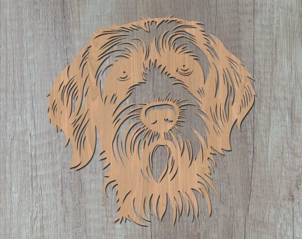 Wirehaired Pointing Griffon Laser SVG Cut File, Wirehaired Pointing Griffon Glowforge File, Wirehaired Pointing Griffon DXF, Wirehaired Pointing Griffon Wall Art SVG Fashion - Image 2