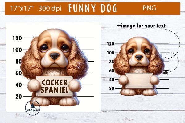 Cocker spaniel clipart | Funny dog sublimation Cheap