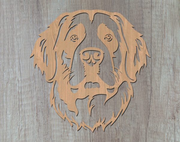 St. Bernard Laser SVG Cut File, Saint Bernard Glowforge File, St. Bernard DXF, St. Bernard Wall Art SVG Fashion - Image 2