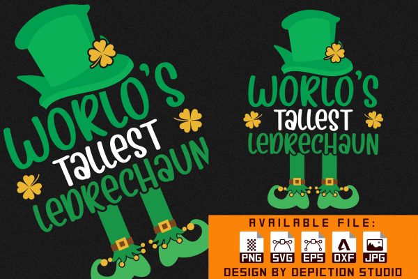 World s Tallest Ledrechaun ELF T-Shirt, Saint Patrick s Shirt, St. Patrick s Day Shirt Print Template For Cheap - Image 2