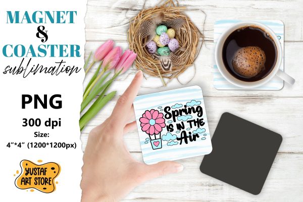Spring magnet sublimation Spring coaster PNG. Spring time Online