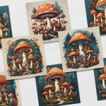 Digital Paper Vintage Mushroom Forest For Cheap - Image 3