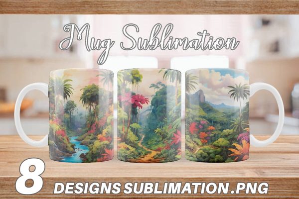 Mug Wrap Summer Jungle For Cheap
