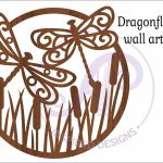 Dragonflies wall art sign, SVG file. vector file Online now - Image 3