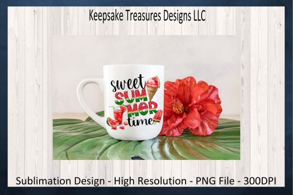 Sweet Summer Time Watermelon Sublimation PNG Design, Summer T-Shirt, Patio Summer Pillow, Summertime Home Decor, Digital Download Online - Image 5