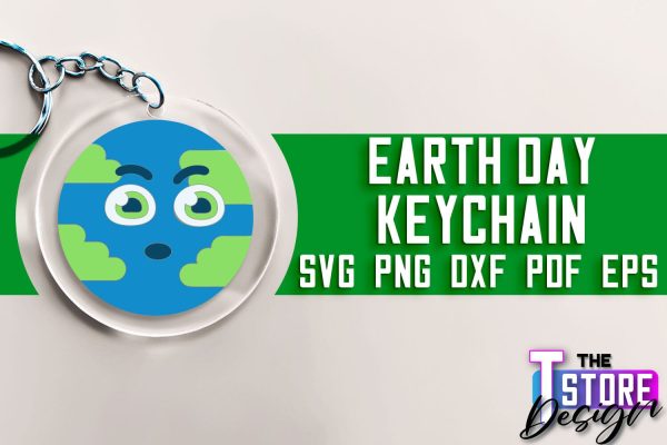 Earth Day Keychain SVG Design | Earth SVG Quotes | Keychain Design Online