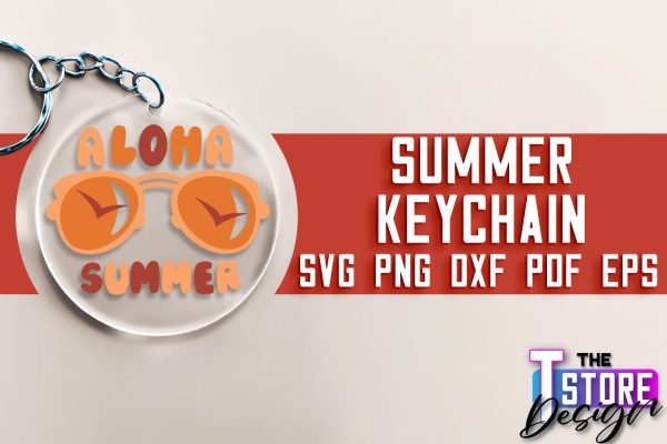 Summer Keychain SVG Design | Sea & Ocean SVG Quotes | Quotes Design on Sale - Image 3