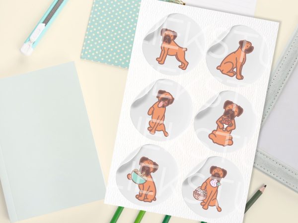 Cute Boxer Dog SVG Design Set For Sale - Image 4