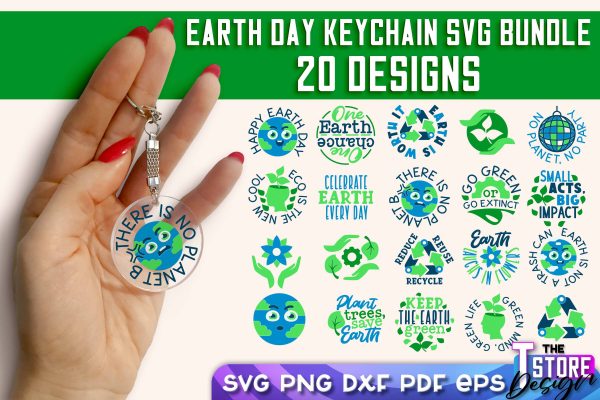 Earth Day Keychain SVG Design | Earth SVG Quotes | Keychain Design Online Sale