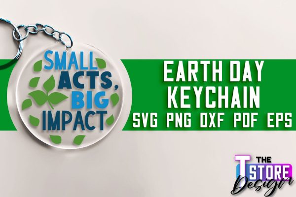 Earth Day Keychain SVG Design | Earth SVG Quotes | Keychain Design Online now
